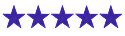 Five purple stars representing a five star customer rating | Koala Kruizers